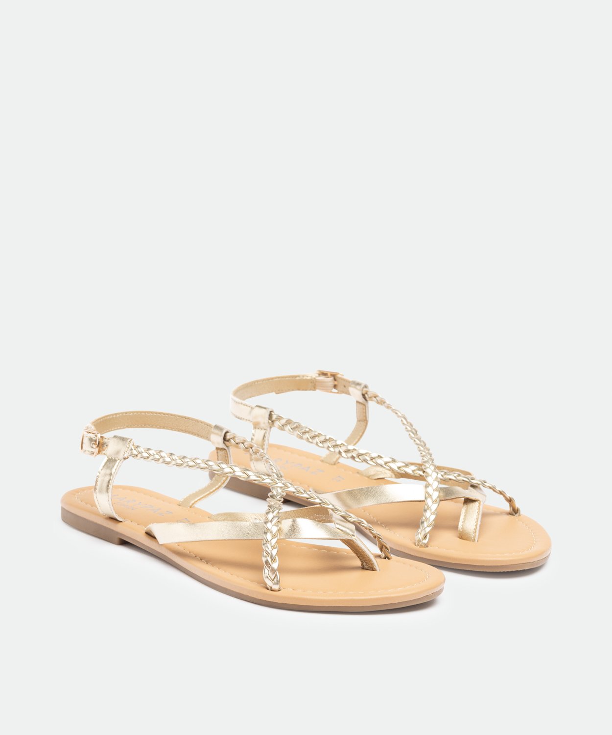 Sand&aacute;lia plana tira tran&ccedil;ada